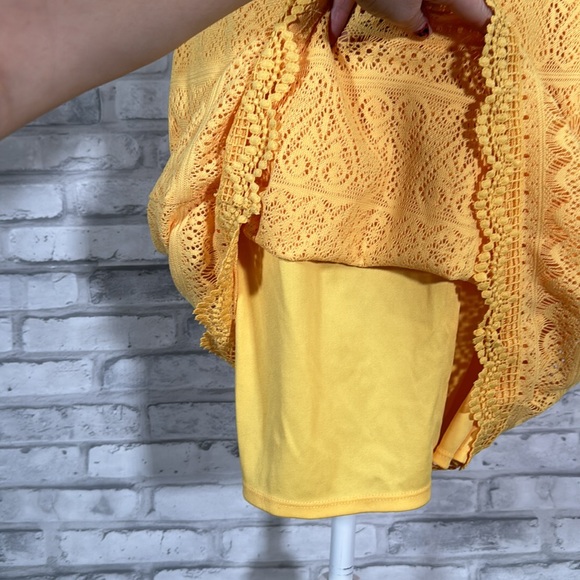 🌻FOR BUNDLES ONLY🌻London Times Yellow Lace Dress - Picture 6 of 11